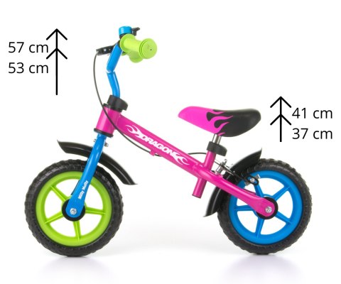 Milly Mally Rowerek Biegowy Dragon z hamulcem Multicolor Milly Mally Rowerek Biegowy Dragon z hamulcem Multicolor