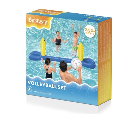 Bestway 52133 Zestaw pływający do gry w siatkówkę z piłką 2.52m x 64cm Bestway 52133 Zestaw pływający do gry w siatkówkę z piłką 2.52m x 64cm