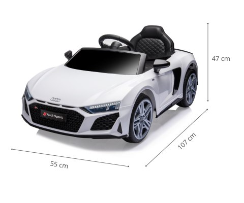 Milly Mally Pojazd na akumulator Audi R8 Spyder White Milly Mally Milly Mally Pojazd na akumulator Audi R8 Spyder White Milly Mally