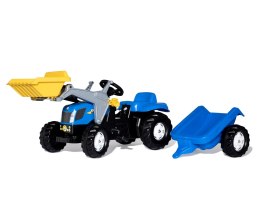 Rolly Toys 023929 Traktor Rolly Kid New Holland Agriculture z łyżka i przyczepą Rolly Toys