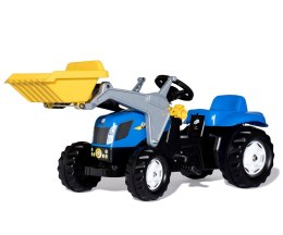 Rolly Toys 023929 Traktor Rolly Kid New Holland Agriculture z łyżka i przyczepą Rolly Toys