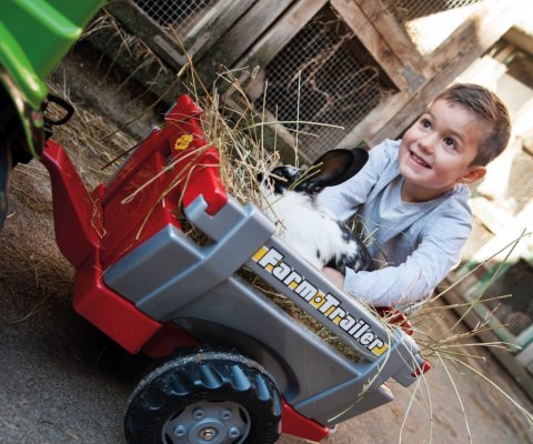 Rolly Toys 800261 Traktor Rolly Junior RT z przyczepą Czerwony Rolly Toys Rolly Toys 800261 Traktor Rolly Junior RT z przyczepą Czerwony Rolly Toys