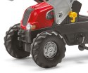 Rolly Toys 811397 Traktor Rolly Junior RT z przyczepą i łyżka Czerwony Rolly Toys