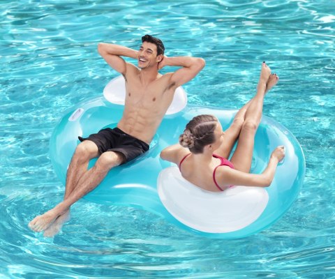 Bestway 43009 Koło do pływania podwójne Cool Comfort Niebieskie 1.88m x 1.17m Bestway 43009 Koło do pływania podwójne Cool Comfort Niebieskie 1.88m x 1.17m