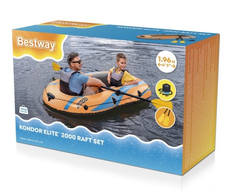 Bestway 61141 Dmuchany ponton Kondor Elite 2000 1.96m x 1.06m