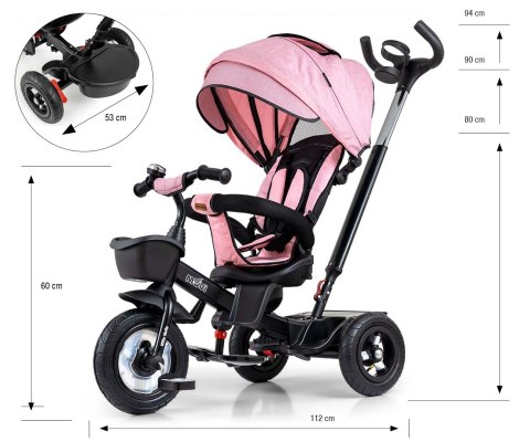 Milly Mally Tricycle Movi Black-Pink Milly Mally Tricycle Movi Black-Pink