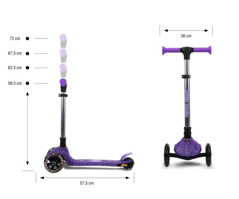 Hulajnoga balansowa Scooter Jelly Violet Milly Mally Hulajnoga balansowa Scooter Jelly Violet Milly Mally