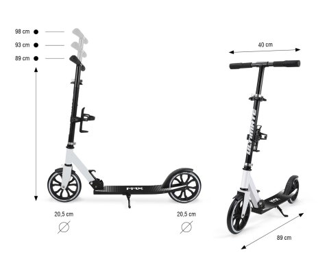 Hulajnoga miejska Milly Mally Scooter Ultimate White Hulajnoga miejska Milly Mally Scooter Ultimate White
