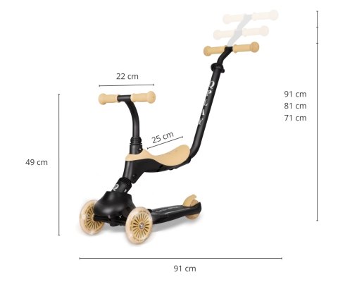 Qplay Hulajnoga Sema Evo 3w1 Khaki