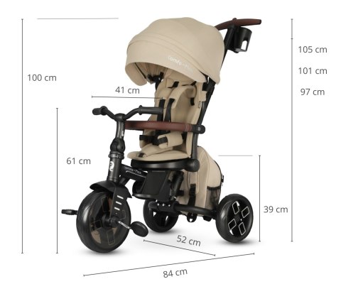 Qplay Rowerek Trójkołowy Comfo Max Beige Qplay Rowerek Trójkołowy Comfo Max Beige