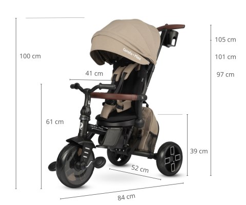 Qplay Rowerek Trójkołowy Comfo Max Coffee Qplay Rowerek Trójkołowy Comfo Max Coffee