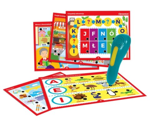 Clementoni Gry Edukacyjne 50780 Mówiące Pióro 500 Pytań Litery i Słowa Clementoni Gry Edukacyjne 50780 Mówiące Pióro 500 Pytań Litery i Słowa