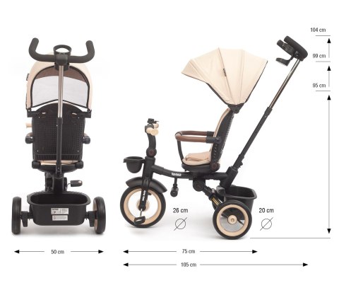 Milly Mally Rowerek Trójkołowy Twinkle Beige Milly Mally Rowerek Trójkołowy Twinkle Beige