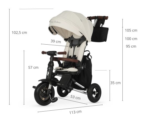 Qplay Rowerek Trójkołowy Nova Deluxe Beige Qplay Rowerek Trójkołowy Nova Deluxe Beige