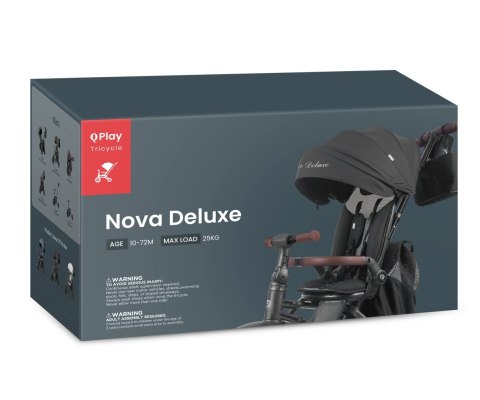 Qplay Rowerek Trójkołowy Nova Deluxe Black