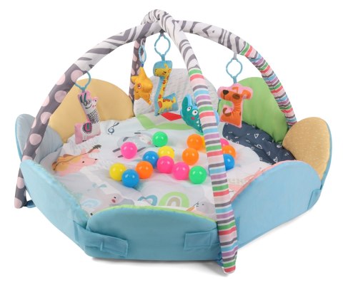 TinyMini JL639-2A Mata edukacyjna 2w1 Kwiat Zoo