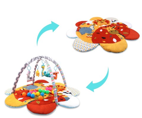 TinyMini JL639-2B Mata edukacyjna 2w1 Kwiat Safari