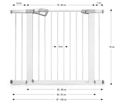 Milly Mally Bramka zabezpieczająca Barierka na schody z rozszerzeniami Guardy 104