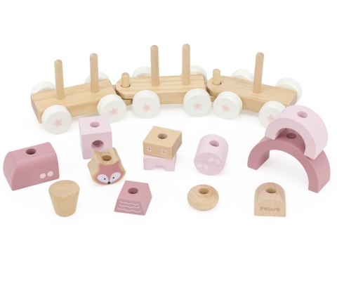 Viga 44269 PolarB Drewniany pociąg z elementami do układania