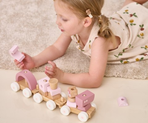 Viga 44269 PolarB Drewniany pociąg z elementami do układania