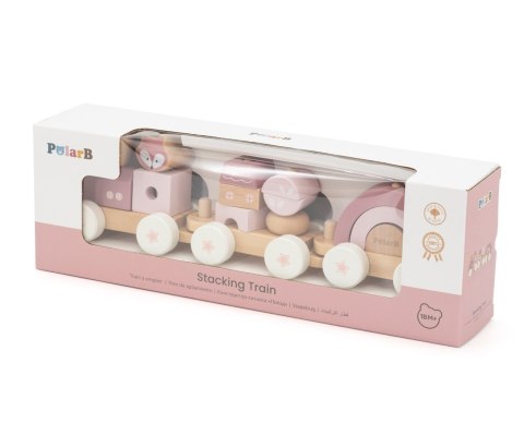 Viga 44269 PolarB Drewniany pociąg z elementami do układania