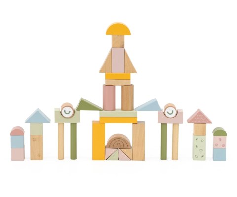 Viga 44278 PolarB Drewniany pchacz krokodyl z klockami