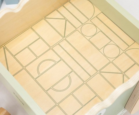 Viga 44278 PolarB Drewniany pchacz krokodyl z klockami