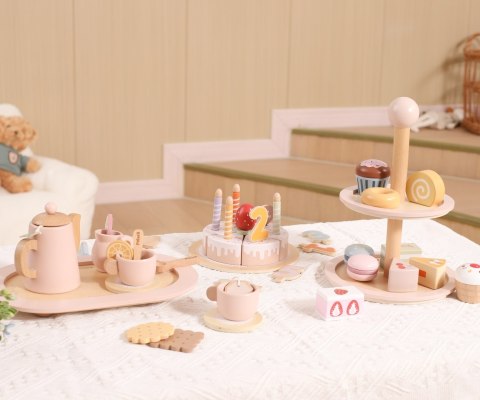 Viga 44286 PolarB Drewniany tort urodzinowy do zabawy