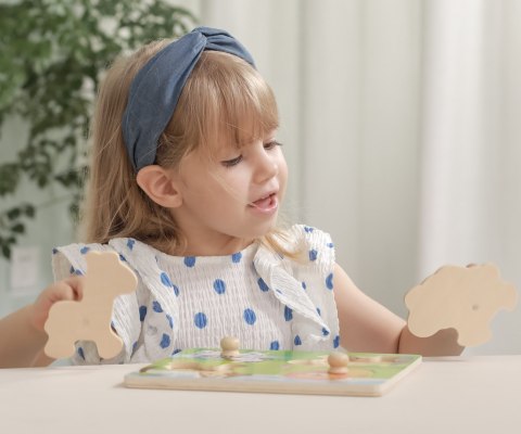 Viga 50840 Drewniane puzzle z uchwytami - zwierzęta Afryki