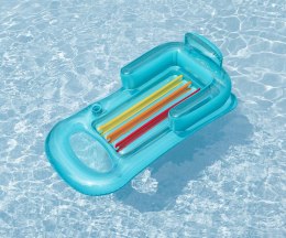 Bestway 43028 Dmuchany materac plażowy z oparciem i podłokietnikami Niebieski 1.61m x 84cm