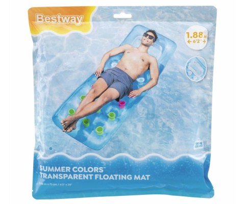 Bestway 43040 Dmuchany materac plażowy Niebieski mat 1.88m x 71cm