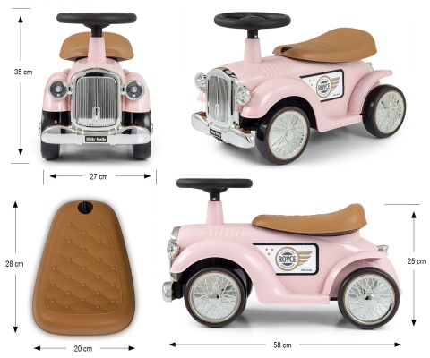 Jeździk dla dzieci Royce Pink Milly Mally