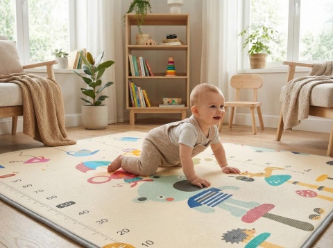 Mata piankowa zwijana Kinder Bear and Whales Milly Mally