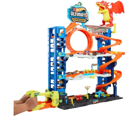 Mattel HKX48 Hot Wheels City Mega Garaż Atak Smoka