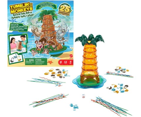 Mattel HTW65 Gra Planszowa Spadające Małpki