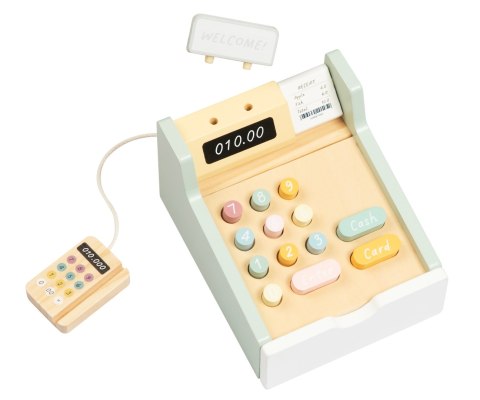 Tooky Toy TP543 Drewniana kasa sklepowa
