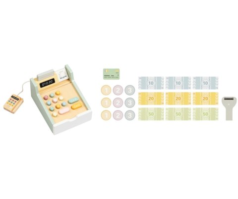 Tooky Toy TP543 Drewniana kasa sklepowa
