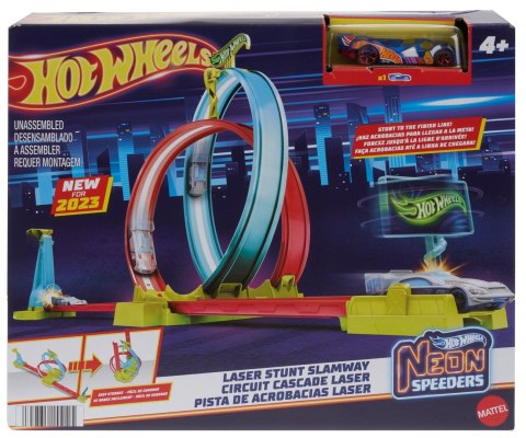Hot Wheels HPC05 Neon Speeders Zestaw torów - Neonowa świecąca pętla