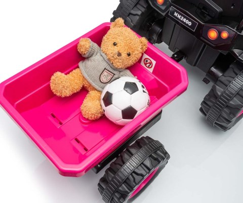 Milly Mally Pojazd na akumulator Traktor z przyczepą Farmer Pink