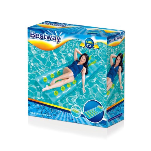 Bestway 43015 DMUCHANY MATERAC PLAŻOWY 188cm x 71cm NIEBIESKI Bestway 43015 DMUCHANY MATERAC PLAŻOWY 188cm x 71cm NIEBIESKI