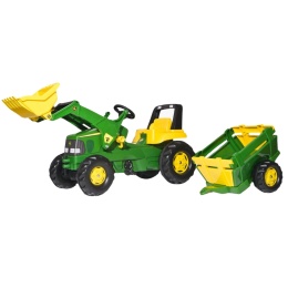 Rolly Toys 811496 Traktor Rolly Junior John Deere z łyżką i przyczepą Rolly Toys