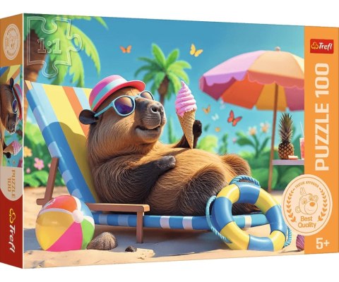 Trefl 16537 Puzzle Relaks w stylu kapibary 100 el.