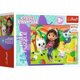 Trefl 21158 Puzzle miniMAXI Kolorowy dzień Gabby 20 elementów