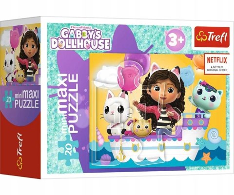 Trefl 21159 Puzzle miniMAXI Kolorowy dzień Gabby 20 elementów