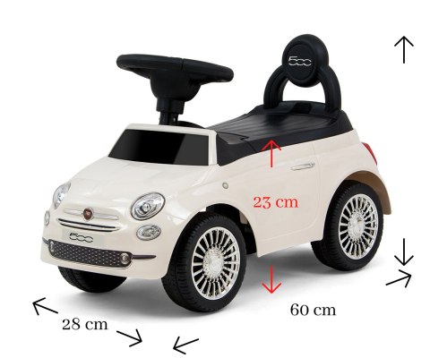 Pojazd Fiat 500 White Milly Mally