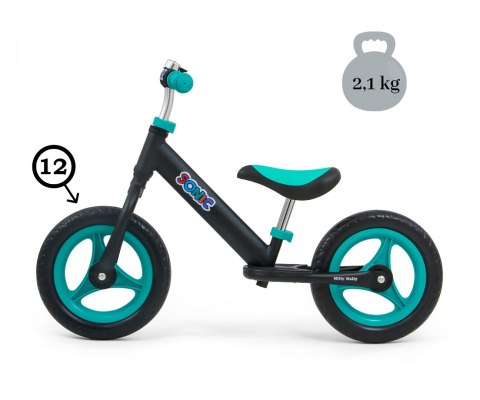 Rowerek Biegowy Sonic Black-Mint Milly Mally