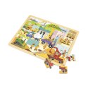 Viga 44585 Puzzle na podkładce 48 elementów - poznajemy maszyny budowlane