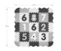Mata piankowa puzzle Jolly 3x3 Digits - Grey Milly Mally