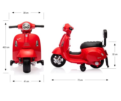 Pojazd na akumulator Mini Vespa GTS Red Milly Mally